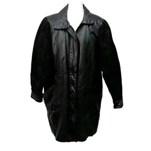 Wilsons Women's XL Black Thinsulate Leather Jacket Full Zip Removable Liner